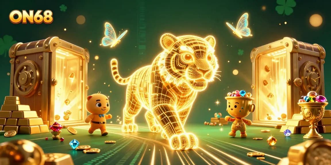 Experience thrilling wins with ON68 in a vibrant 3D casino world filled with treasures and excitement.