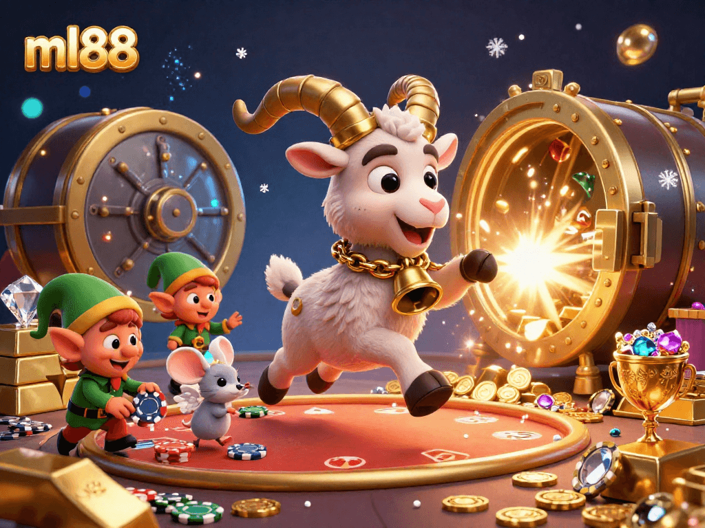 Experience the enchantment of ml88 with playful characters at a vibrant casino.