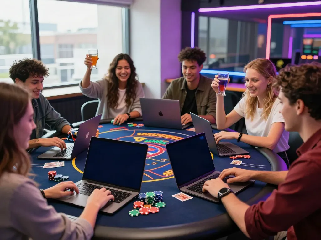 uk online casino not on gamstop gaming party with friends at modern table