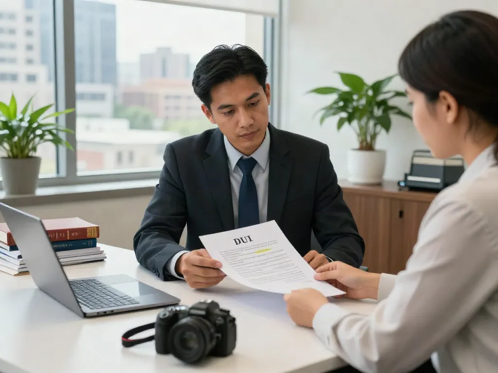 Top DUI lawyers in Cumming GA providing expert legal consultation to a client.