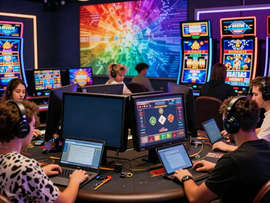 Exciting online casino experience showcasing players engaging with games in a vibrant digital environment, highlighting uk online casino not on gamstop.