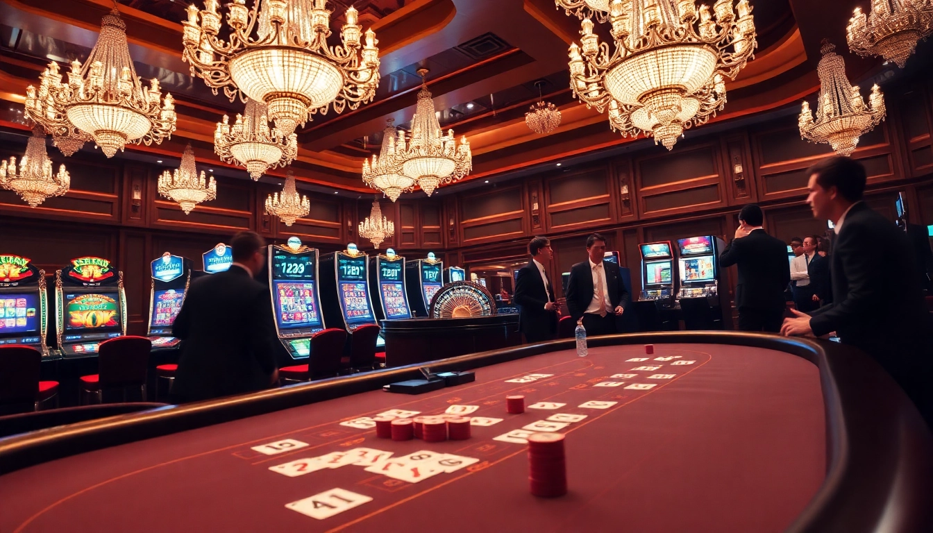 Experience thrilling Baccarat action at hz88 with vibrant chips and a luxurious casino setting.