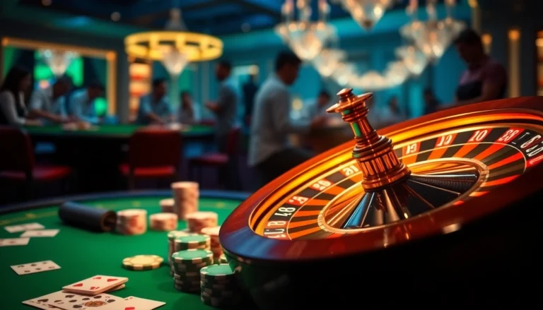 Exciting gameplay at uu88 casino with roulette, poker, and vibrant casino elements.