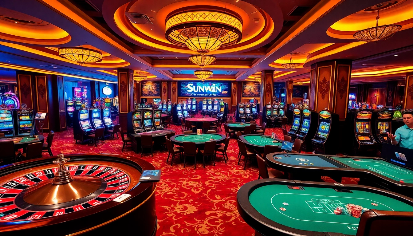 Experience the excitement of Sunwin casino gaming with vibrant tables and thrilling action.