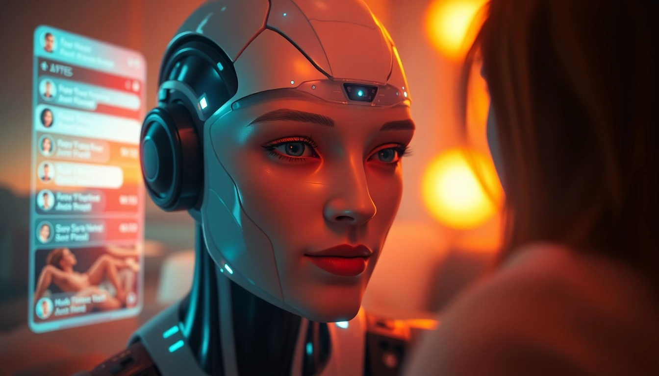 Engaging chat with an AI avatar in a cozy digital space representing sex ai interactions.