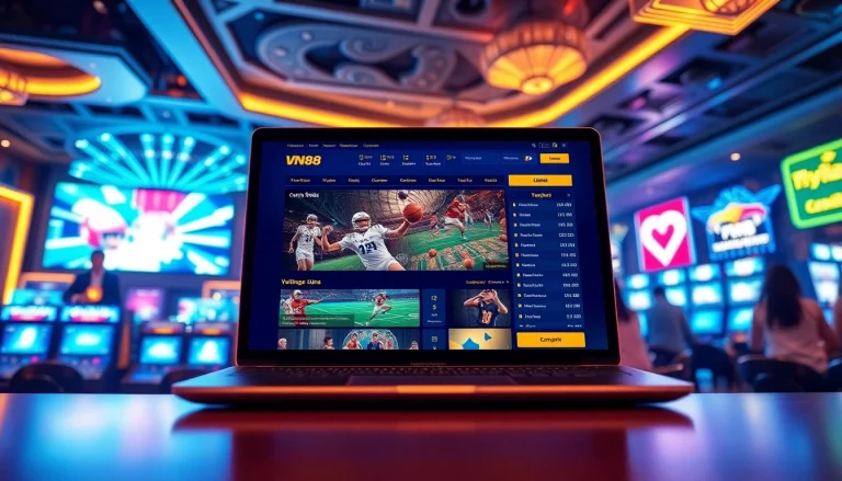Engaging VN88 online betting experience showcasing sports betting and casino games.
