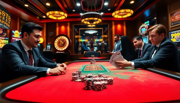 Exciting poker action at a casino table, showcasing the thrill of gameplay and featuring https://789pa.in.net/ for immersive gaming.